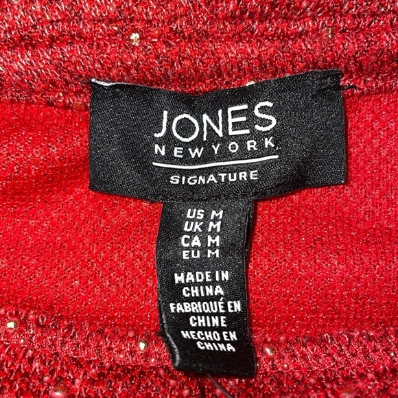 NWT Jones New York Cowl Neck Sweater with 2 Side Zippers.  Size Medium. - Picture 3 of 9